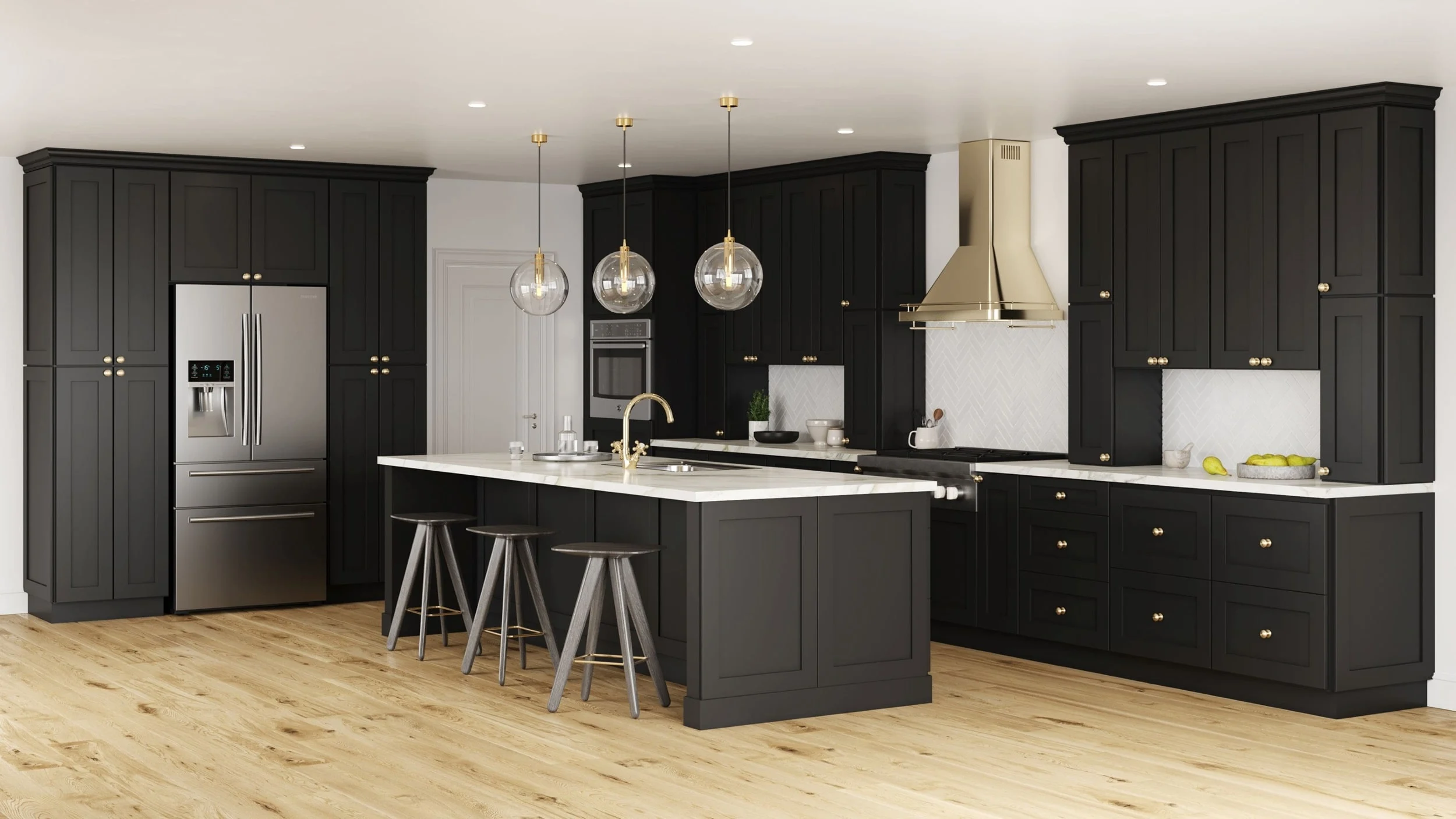 Onyx Black Shaker Cabinets 5
